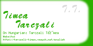 timea tarczali business card